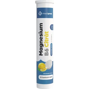 Medipron Magnesium B6 citrát citrón 20 tbl. Medipron Magnesium B6 citrát citrón 20 tbl.