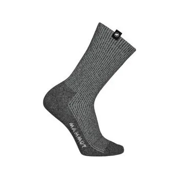 Pánské ponožky Mammut HIKING FULL CUSHION CREW SOCKS black-white 0047 černá 36-38 EU