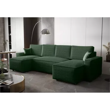 Sedací souprava Rozkládací rohová sedačka ADRIANA U 303x140 zelená