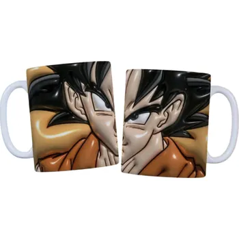 Plastový hrníček s motivy Dragon Ball Son Goku - Červená