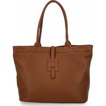 Kabelka Elegantní kožená taška Shopper Bag 208S Ruda