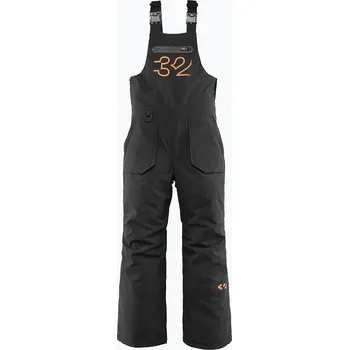 Snowboardové kalhoty Dětské snowboardové kalhoty ThirtyTwo Basement Bib black/orange