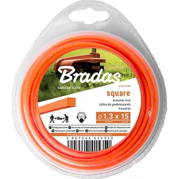 Struna do sekačky Žací struna BRADAS Trimmer 2,0 mm x 15 m čtvercová