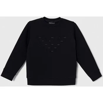Chlapecká mikina Dětská mikina Emporio Armani tmavomodrá barva, s aplikací 6R4ME7.1JHSZ 59X, vel. 130