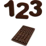 SILIKOMART Easy Choc Choco 123 hnědá - silikonová forma na 60 čokoládek