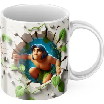 Plastový hrníček Tarzan - Červená