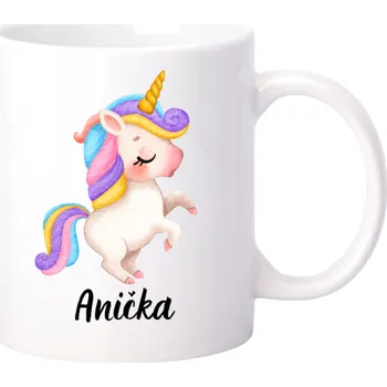 Keramický hrníček Kouzelný jednorožec - Červená