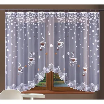 Hotová záclona Kávová zrnka - 300 x 160 cm