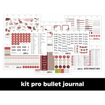 Diář Fleppi Měsíční samolepkový kit - bullet journal | Leden 2026