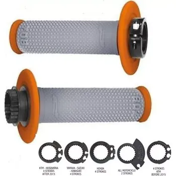 Rukojeti Progrip 708 LOCK-ON 2takt+4takt (ODI SCS) 5 nástavců šedá/oranž