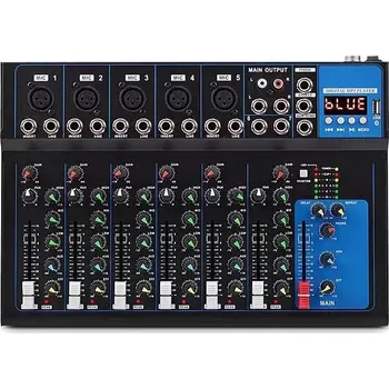 Hi-Fi komponenty Mixážní pult F7 7-kanálový, USB, Bluetooth, MP3 Player