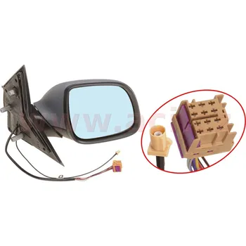 Autoanténa zpětné zrcátko el. vyhřívané elektricky ovládané sklopné zrcátko s anténou pro lakování (9 kolíků) P