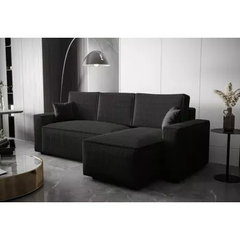 Sedací souprava Rozkládací rohová sedačka ADRIANA 237x140 černá