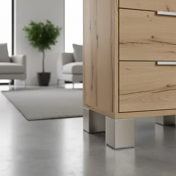 Nábytkové kování Interex Nábytková nožička XANA / Imitace nerezu 35 mm