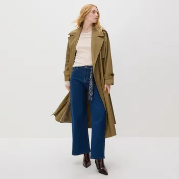 Dámské džíny Reserved - Džíny wide leg s bandanou - tmavomodrá - 172DT-59J - 172DT-59J-38