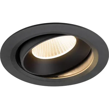 BIG WHITE (SLV) NUMINOS MOVE XL Stropní vestavné svítidlo, 2700 K, 40°, IP20, kulaté, černé 1009975