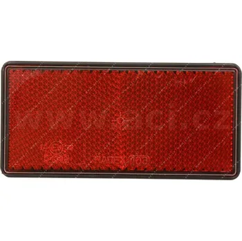 Příslušenství osvětlení automobilu univerzální odrazka obdélník, samolepící, červená (103x51 mm)