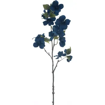 umělá květina umělé květiny, Dřínová větev „Arsie“ modrá 75 cm