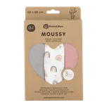 Petite&Mars Látkové bambusové mušelínové pleny Moussy Rose Rainbows 3 ks