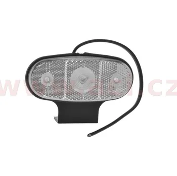 Přídavný světlomet poziční světlo oválné bílé LED s držákem 12/24V TRUCK L=P