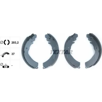 Brzdová čelist Sada brzdových čelistí TEXTAR 91047100