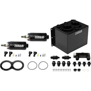 Palivová nádrž Palivová nádrž Swirl Pot 3L TurboWorks na 2 pumpy 300LPH + lišta (v sadě), černá - MP-ZP-072