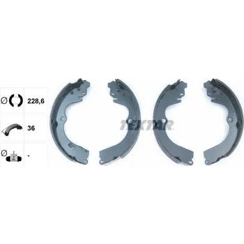 Brzdová čelist Sada brzdových čelistí TEXTAR 91045901