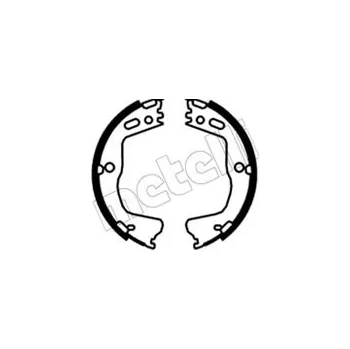 Brzdový systém Sada brzdových čelistí, parkovací brzda METELLI 53-0700