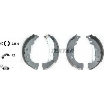 Brzdová čelist Sada brzdových čelistí TEXTAR 91053100