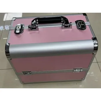 Kosmetický kufr APT KOSMETICKÝ KUFŘÍK CA34C 35x25x31 STŘÍBRNO-RŮŽOVÝ