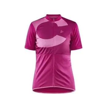 cyklistický dres W Cyklodres CRAFT CORE Endur Logo růžová XS