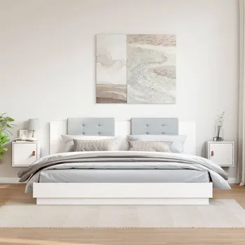 police Nástěnné skříňky 2 ks bílé 31,5x30x30 cm masivní borové dřevo