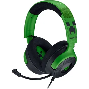 Sluchátka Headset Razer KRAKEN V4 X Wired Minecraft Ed. - zelený