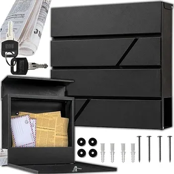 Poštovní schránka GOTEL POŠTOVNÍ SCHRÁNKA M44 NA DOPISY, NOVINY, ANTRACITOVÝ PÁSEK