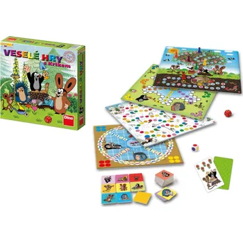 Desková hra Dino Veselé hry s Krtkem společenská hra v krabici 30x30x7cm
