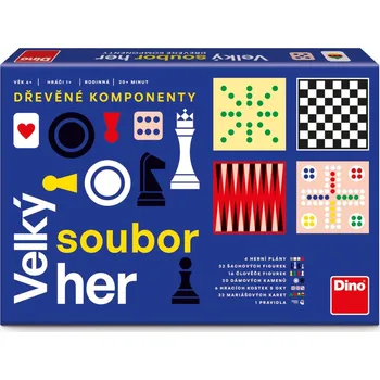Desková hra Dino Velký soubor her společenská rodinná hra v krabici 33x23x5cm