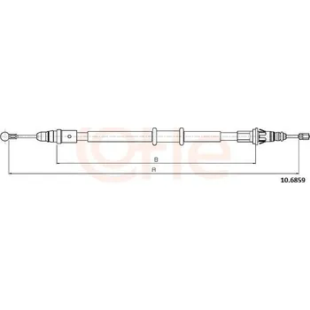 Lanko parkovací brzdy Tažné lanko, parkovací brzda COFLE 92.10.6859
