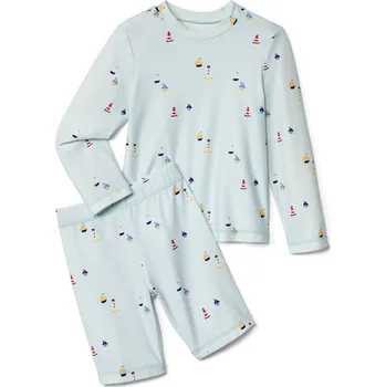 695163 - Tchibo - Dětská souprava s UV ochranným faktorem 80 - pro ženy - vel. 110/116 - barva: modrá/s potiskem