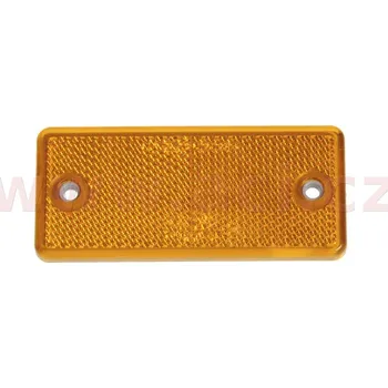 Příslušenství osvětlení automobilu odrazka oranžová obdélníková 90x40 mm s otvory