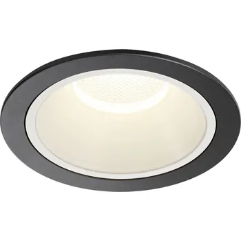 BIG WHITE (SLV) NUMINOS XL Stropní vestavné svítidlo, 4000 K, 20°, IP20, kulaté, černé / bílé 1009955