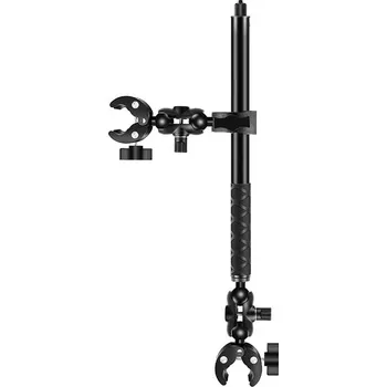 PULUZ motocyklový a cyklistický držák se svorkami a teleskopickou selfie tyčí 150 cm