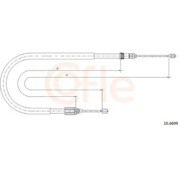 Lanko parkovací brzdy Tažné lanko, parkovací brzda COFLE 92.10.6699