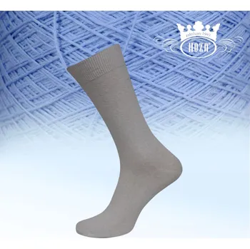 Pánské ponožky Pánské ponožky HOZA hladké, 100% bavlna - šedý balíček - H011F od 59,9kč /1pár Pánské ponožky: 43-46, Barva: Šedá 3
