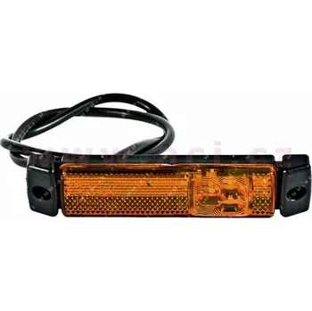 Osvětlení automobilu boční poziční světlo oranžové s 50 cm kabelem 24V (3 LED diody) TRUCK L=P