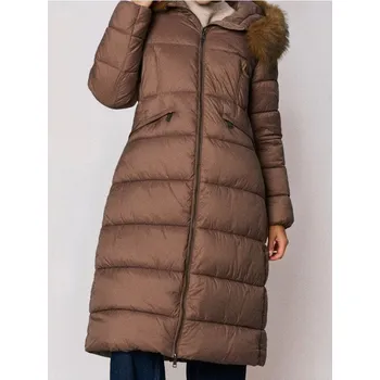 Sinsay - Prošívaný kabát s kapucí - hnědá - 406HH-84X - 406HH-84X-XXL