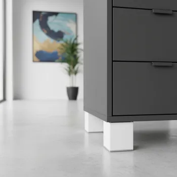 Nábytkové kování Interex design Nábytková nožička XANA / Bílá 60 mm