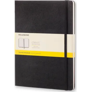 Kancelář Zápisník MOLESKINE tvrdý čtverečkovaný černý XL