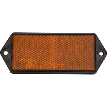 Příslušenství osvětlení automobilu univerzální odrazka obdélník, s držákem k uchycení na dva šrouby, oranžová (127x51 mm)