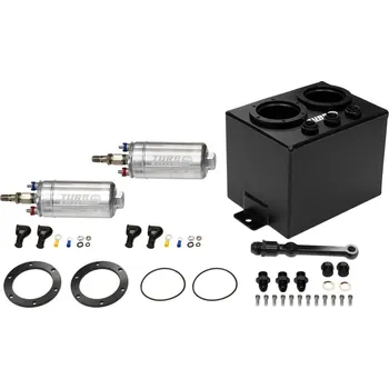 Palivová nádrž Palivová nádrž Swirl Pot 3L TurboWorks na 2 pumpy 250LPH + lišta (v sadě), černá - MP-ZP-069