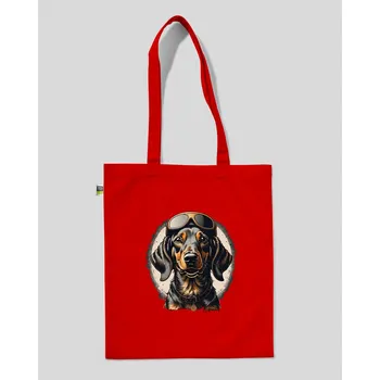 BAVLNĚNÁ TAŠKA na nákupy pes jezevčík zvířata S